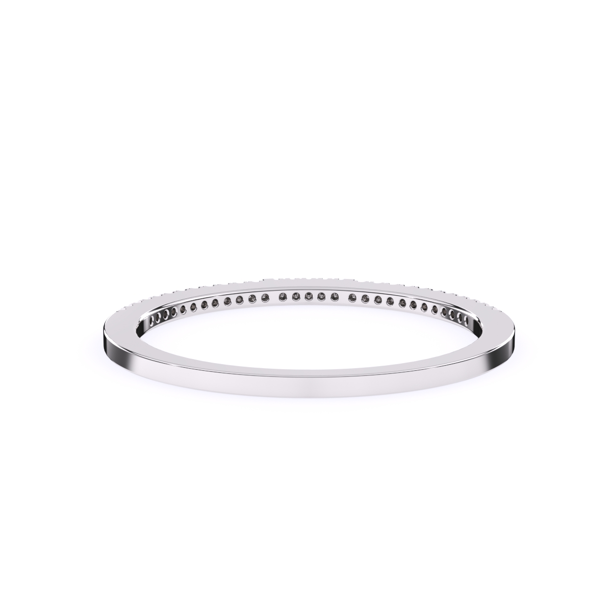 Stackable Half Eternity Diamond Wedding Band
